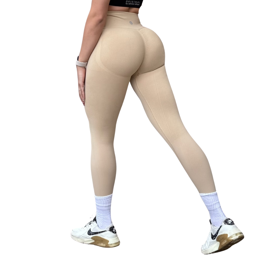 Leggings Burbuja + Push Up | Seamless Compresión - Bombón Nature