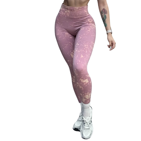 Leggings Burbuja + Push Up | Seamless Compresión - lavanda moteado