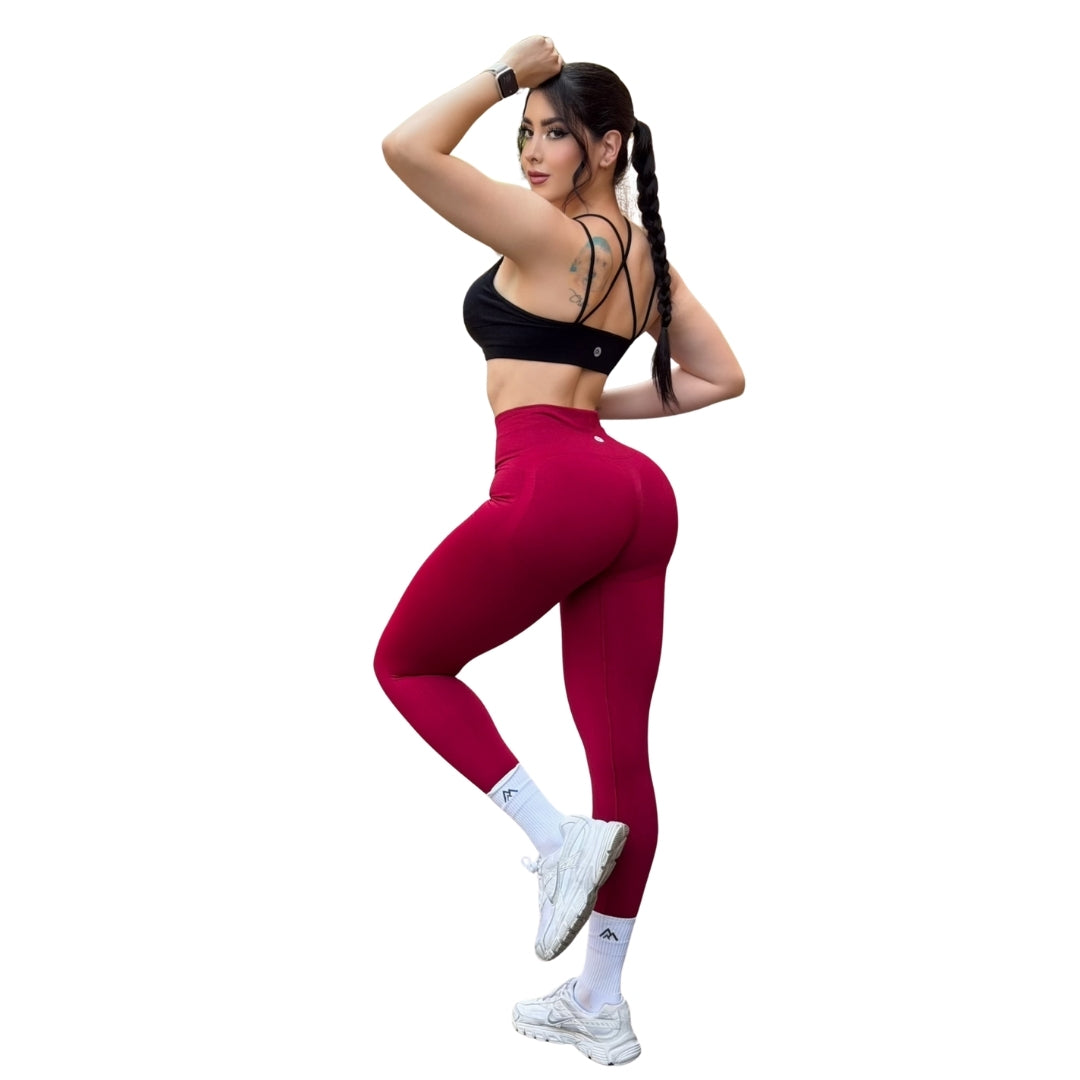 ADRIANAOLIMPO® | Leggins - Leggings Burbuja + Push Up | Seamless Compresión - Rojo quemado | Ropa deportiva para mujer Elite HotSale Blackfriaday Envío Gratis a México. Mayoreo Menudeo Ofertas Exclusivas