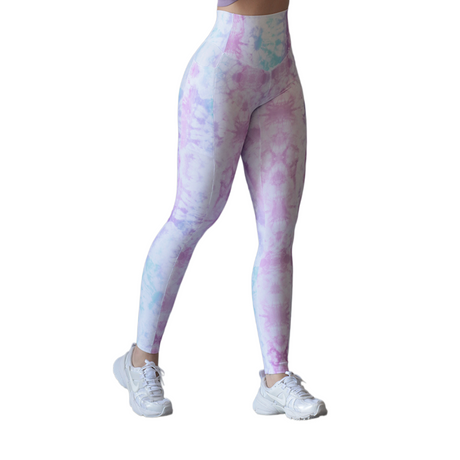 Leggings básico con bolsillos | Supplex Stretch, Liso Tie Day – Rosa