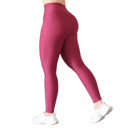 Leggings básico | Supplex Stretch, Relieves– frambuesa reptil