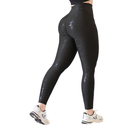 Leggings push up | Supplex Stretch, Relieves Estelares – Negra
