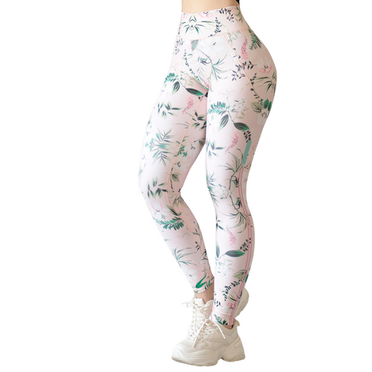 Leggings Deportivos para Mujer Fitness: Efecto Básico, Cintura Alta, Textil Lycra Transpirable con Acabado Liso Naturaleza, Nude | Adriana Olimpo