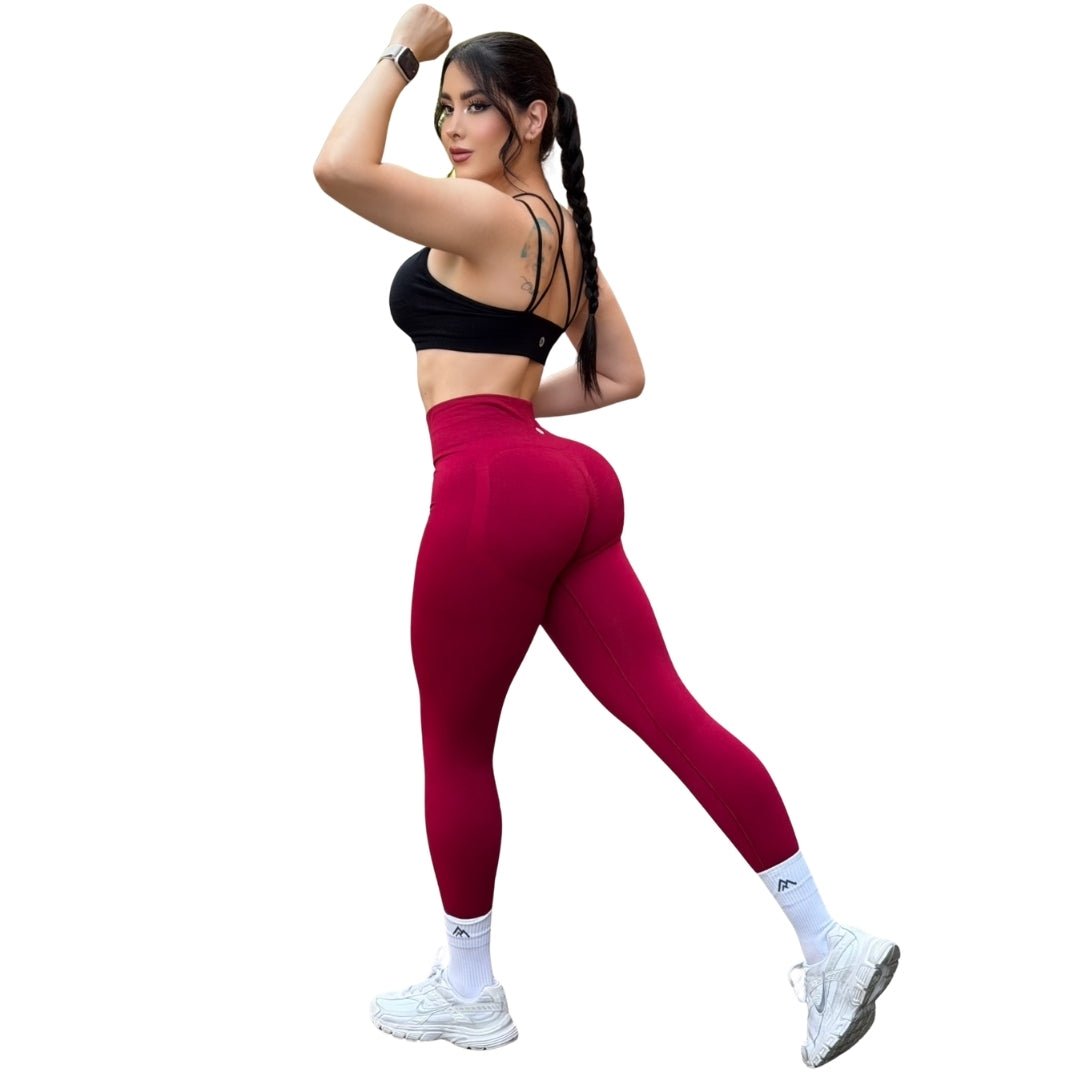 ADRIANAOLIMPO® | Leggins - Leggings Burbuja + Push Up | Seamless Compresión - Rojo quemado | Ropa deportiva para mujer Elite HotSale Blackfriaday Envío Gratis a México. Mayoreo Menudeo Ofertas Exclusivas