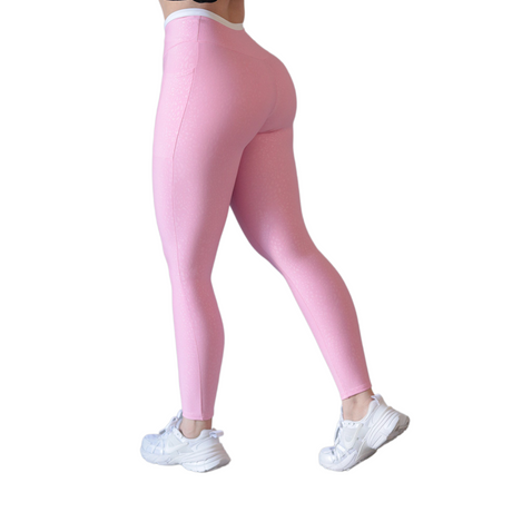 Leggings básico | Supplex Stretch, Relieves Print – Rosa Baby