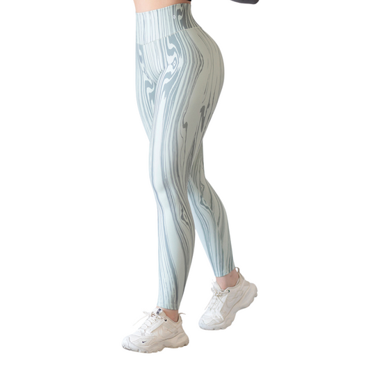 Leggings Deportivos para Mujer Fitness: Efecto Push Up, Cintura Alta, Textil Lycra Transpirable con Acabado Liso, Color Menta Parota | Adriana Olimpo