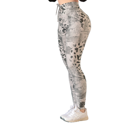Leggings push up | Supplex Stretch, Liso Parches – Gris