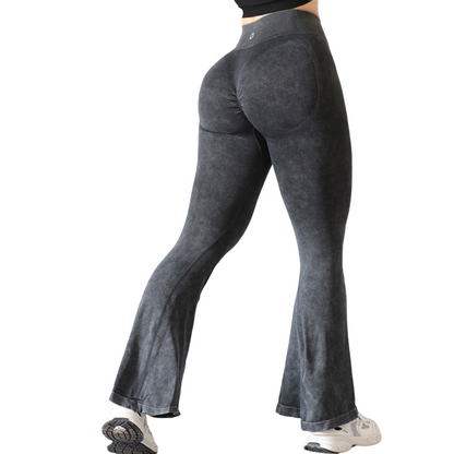 Leggings Deportivos para Mujer Fitness: Efecto Push Up, Cintura Alta, Textil Tejido Transpirable Seamless, Color Negro | Adriana Olimpo