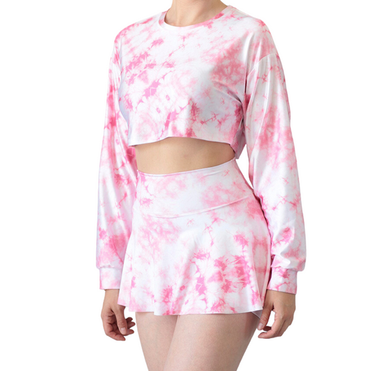 CONJUNTO ELITE | FALDA SHORT Y BLUSA MANGA LARGA