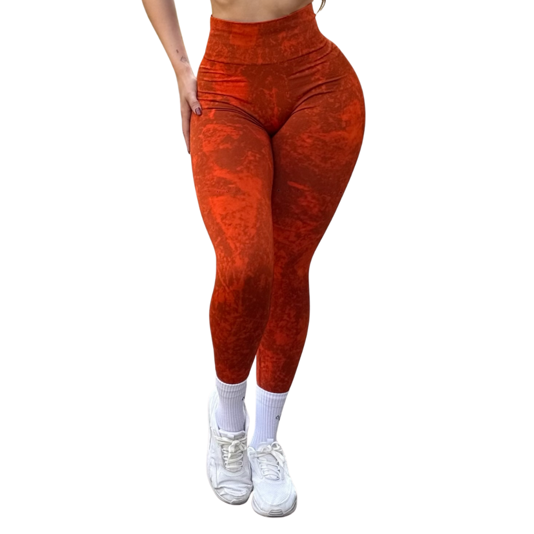Leggings Burbuja + Push Up | Seamless Compresión - Chedrón Deslavado