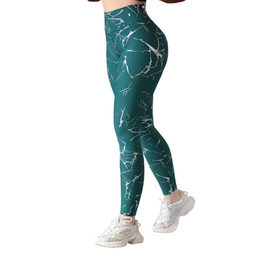 Leggings básico | Supplex Stretch, Destellos Beta – Esmeralda