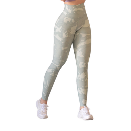 Leggings básico con bolsillos | Supplex Stretch, Liso Army – Menta