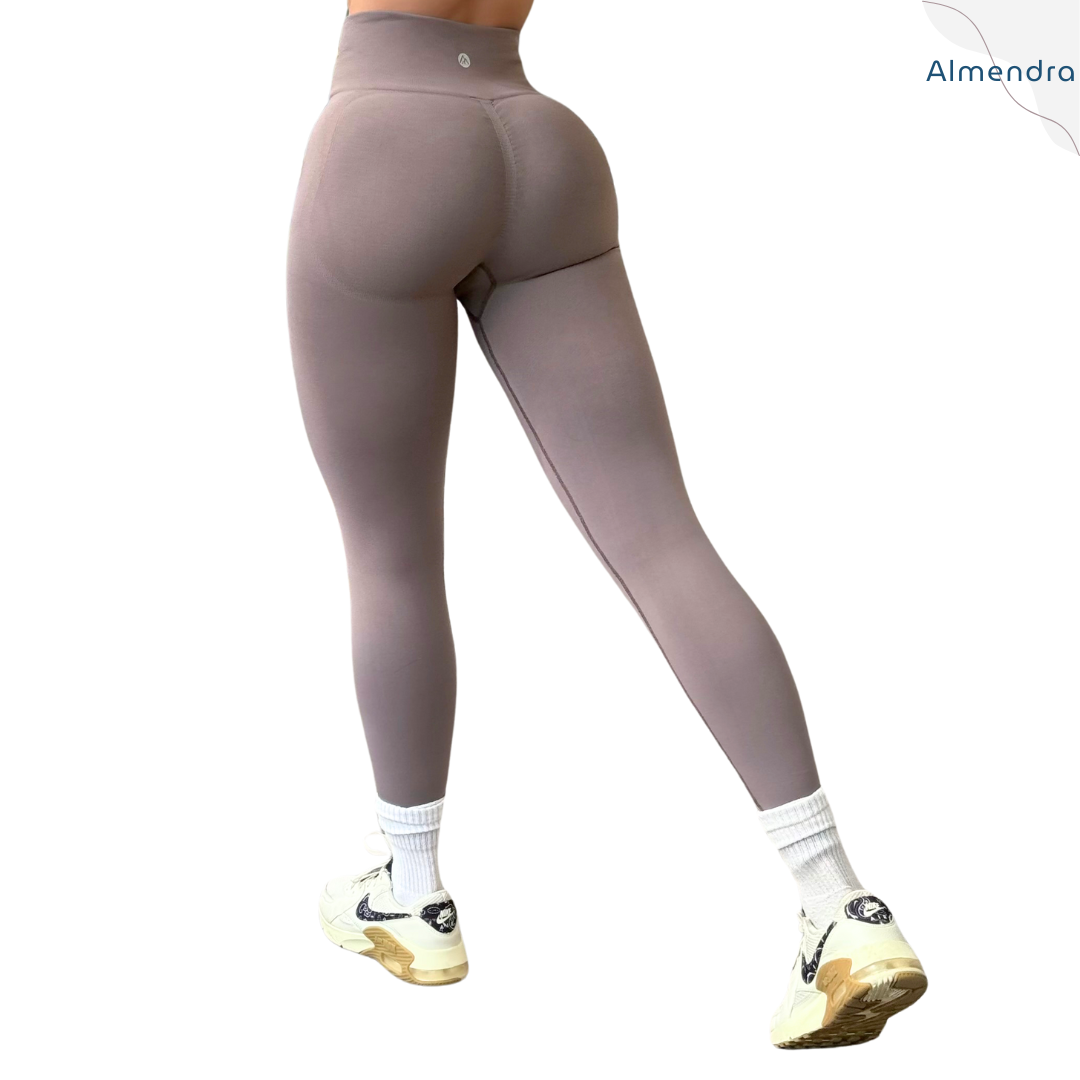 Pack de Leggings Deportivos para Mujer Fitness: Seamless Efecto Push Up y Burbuja, Cintura Alta, Textil con Compresión Tipo Faja, Liso Suave Transpirable, Varios Colores  | Adriana Olimpo