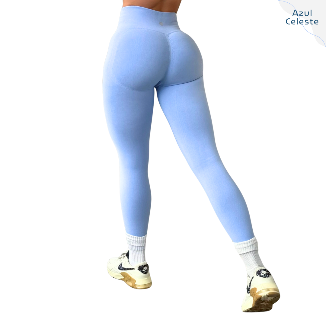 Pack de Leggings Deportivos para Mujer Fitness: Seamless Efecto Push Up y Burbuja, Cintura Alta, Textil con Compresión Tipo Faja, Liso Suave Transpirable, Varios Colores  | Adriana Olimpo