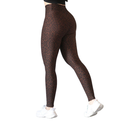 Leggings push up | Supplex Stretch, Liso – chocolate print