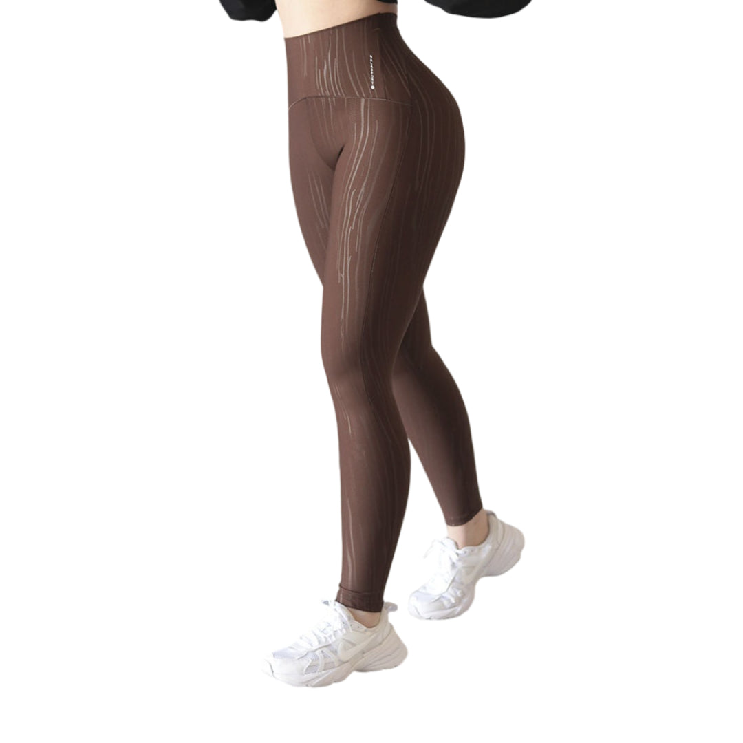 Leggings push up | Supplex Stretch, Relieve Parota – Café