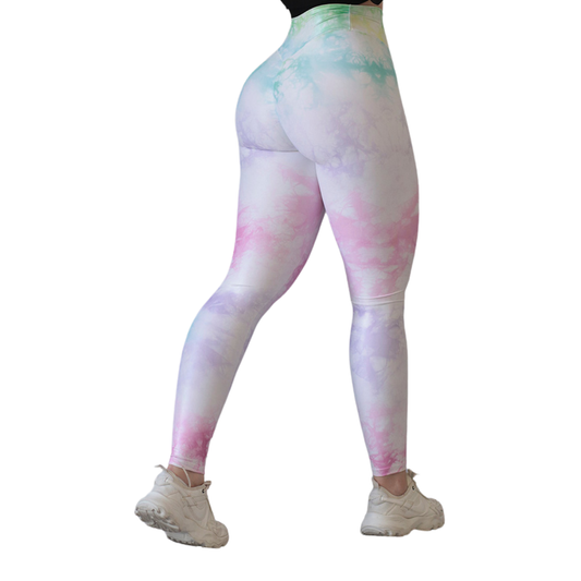 Leggings Deportivos para Mujer Fitness: Efecto Push Up, Cintura Alta, Textil Lycra Transpirable con Acabado Liso, Color Blanca | Adriana Olimpo