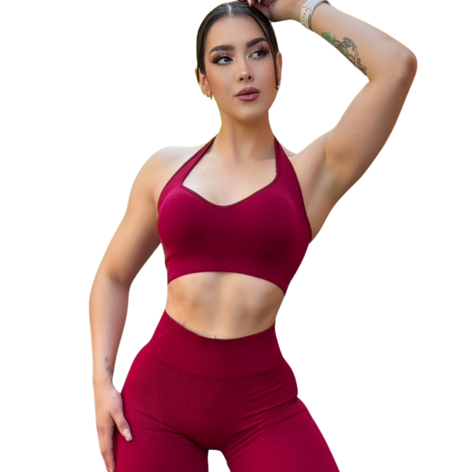 ADRIANAOLIMPO® | Top - Top Halter Deportivo | Dashian Slim – Scarlet Rouge | Ropa deportiva para mujer Elite HotSale Blackfriaday Envío Gratis a México. Mayoreo Menudeo Ofertas Exclusivas
