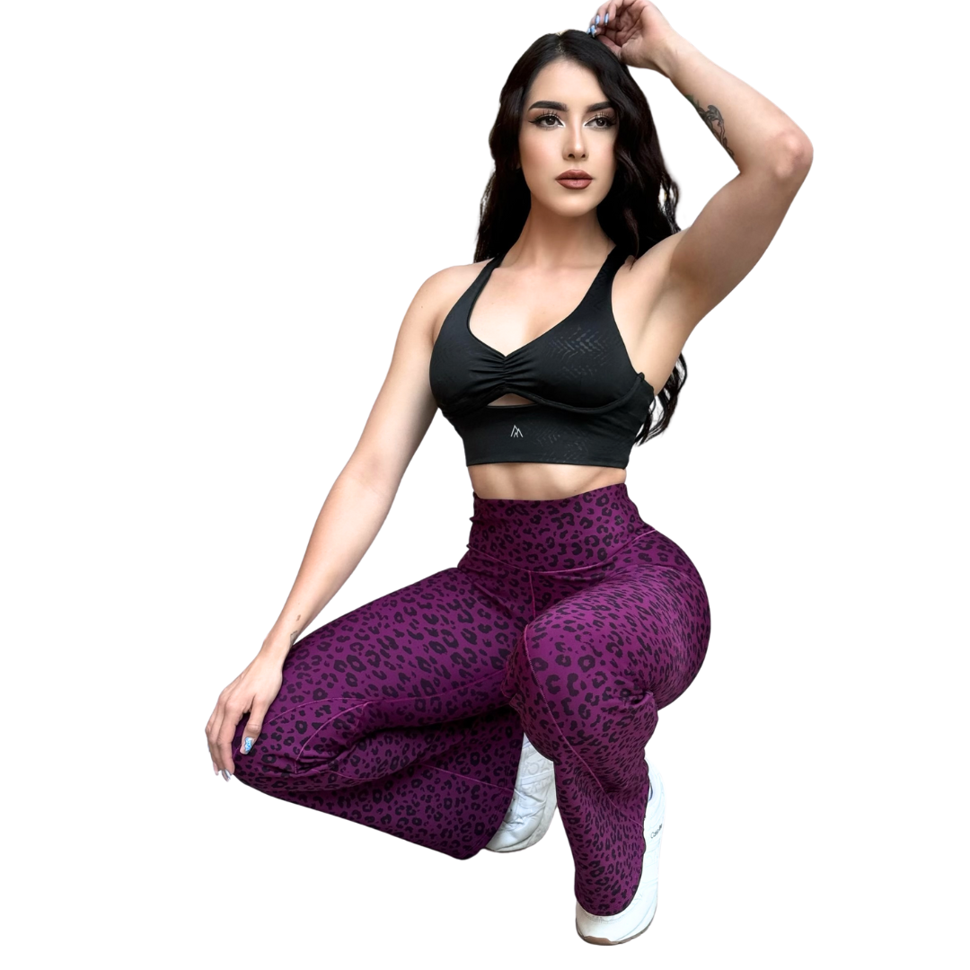 Top para Mujer Fitness: Efecto Alto Impacto, Ajuste Perfecto, Textil Texturizado Transpirable, Color  Negro Eclipse | Adriana Olimpo