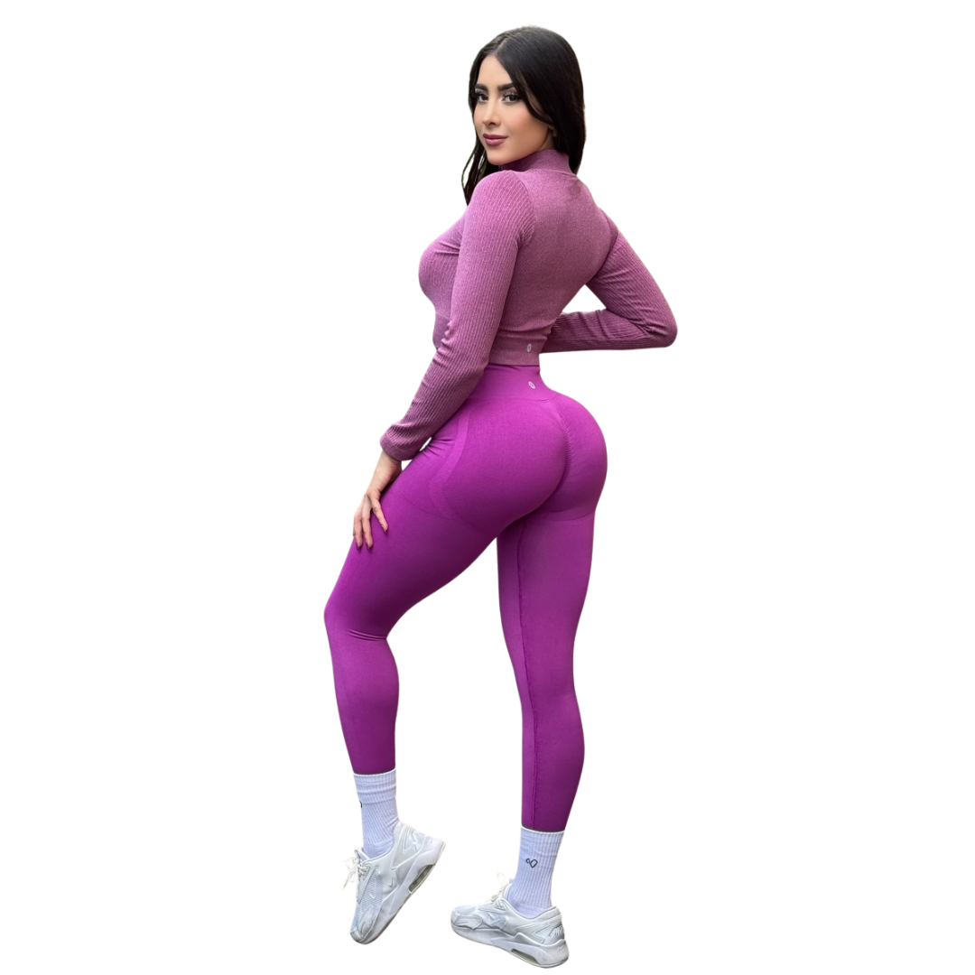 Chamarra deportiva manga larga | Transpirable, Relieves – Orquidea