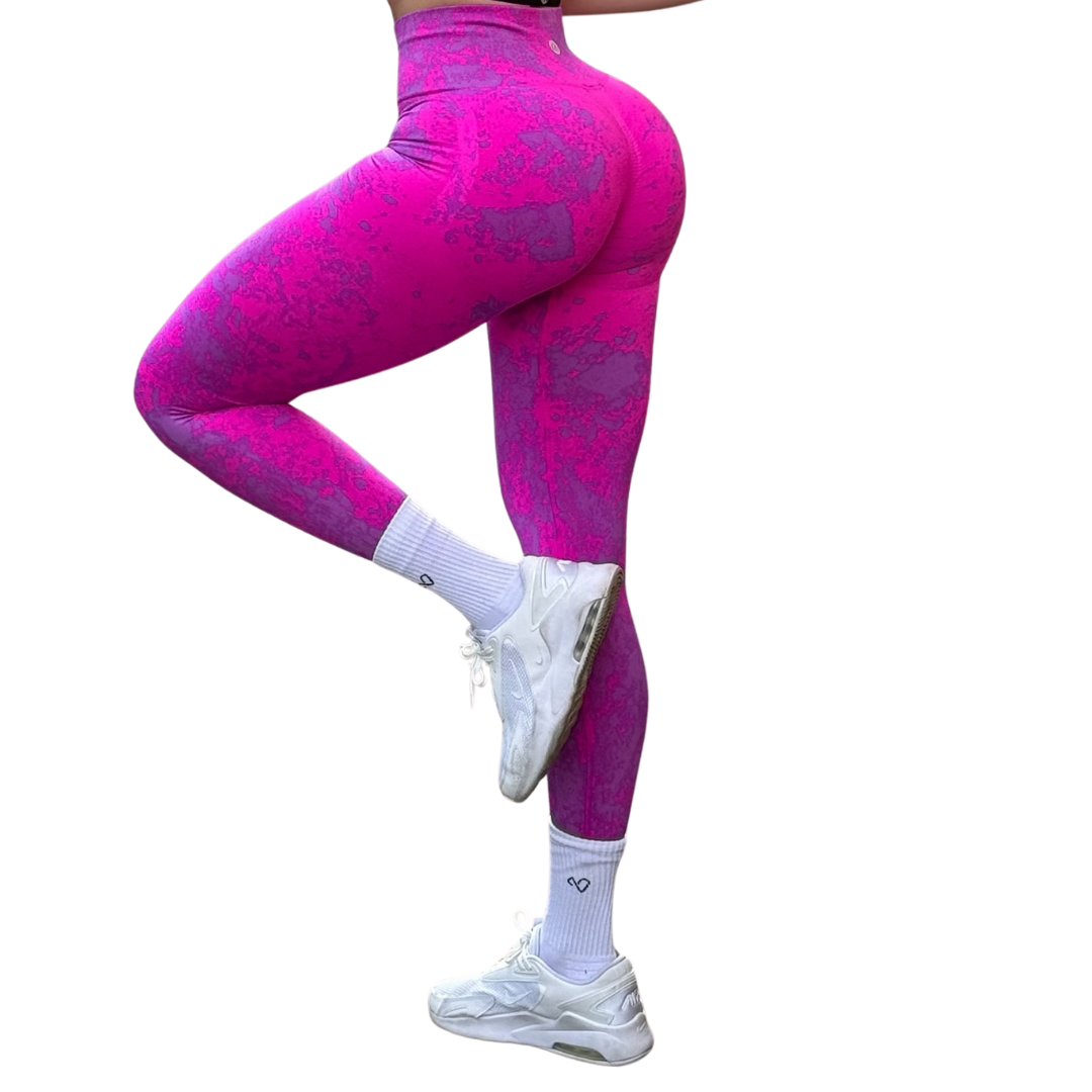 Leggings Burbuja + Push Up | Seamless Compresión - Barbie Deslavado