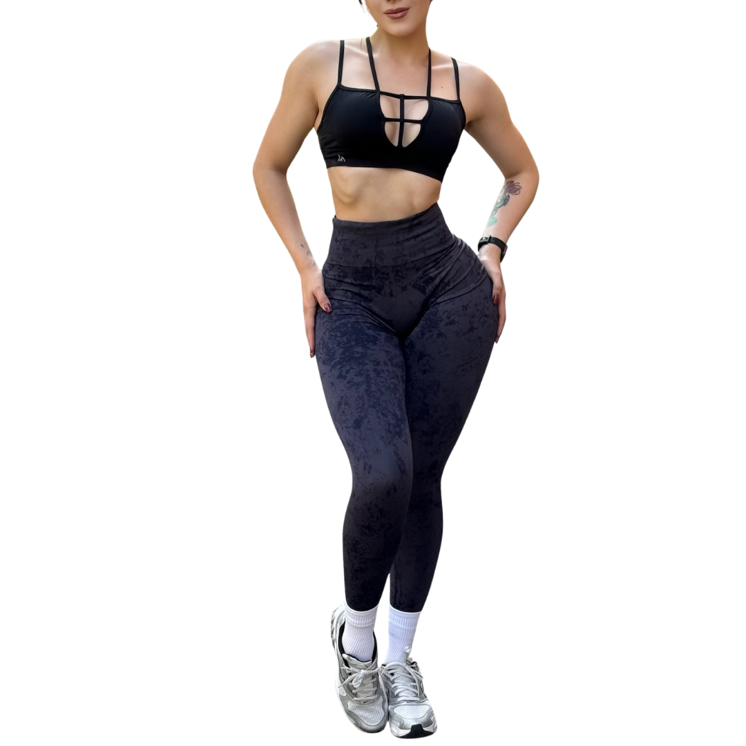 Leggings Burbuja + Push Up | Seamless Compresión - Marino deslavado