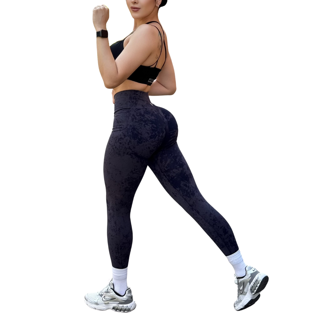 Leggings Burbuja + Push Up | Seamless Compresión - Marino deslavado