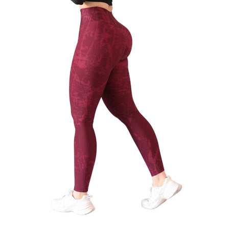 Leggings push up | Supplex Stretch, Liso craked – vino