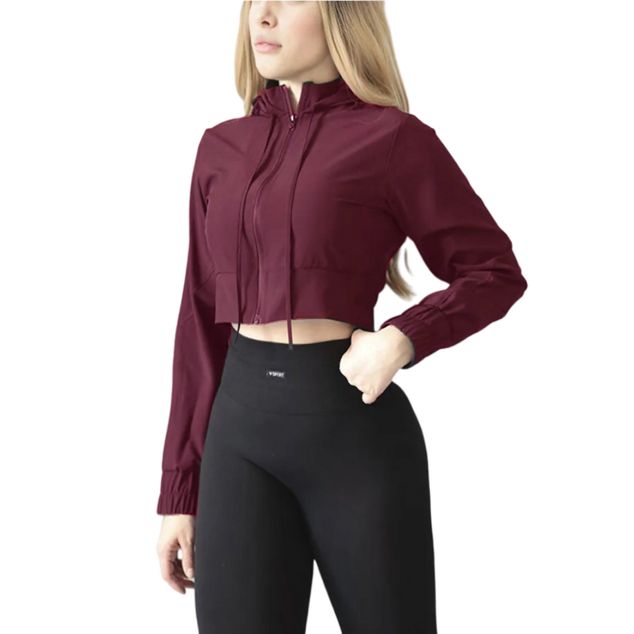 ADRIANAOLIMPO® | Blusa - Chamarra Rompe vientos deportiva manga larga | Transpirable, Liso – Tinta | Ropa deportiva para mujer Elite HotSale Blackfriaday Envío Gratis a México. Mayoreo Menudeo Ofertas Exclusivas