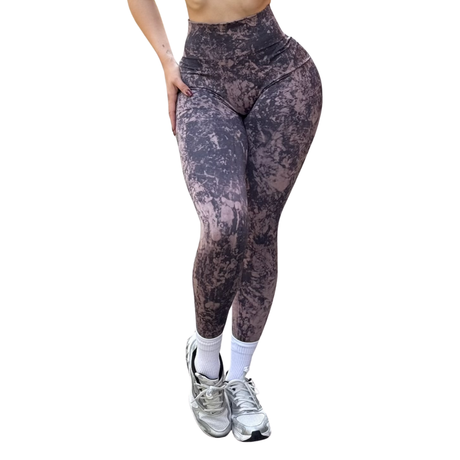 Leggings Burbuja + Push Up | Seamless Compresión - Gris Oxford Deslavado