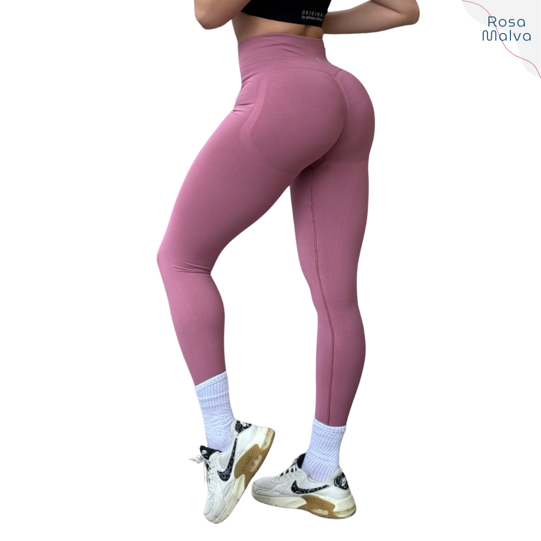Leggings Deportivos para Mujer Fitness: Seamless Efecto Push Up, Cintura Alta, Textil Tejido Liso Suave Transpirable, Varios Colores  | Adriana Olimpo