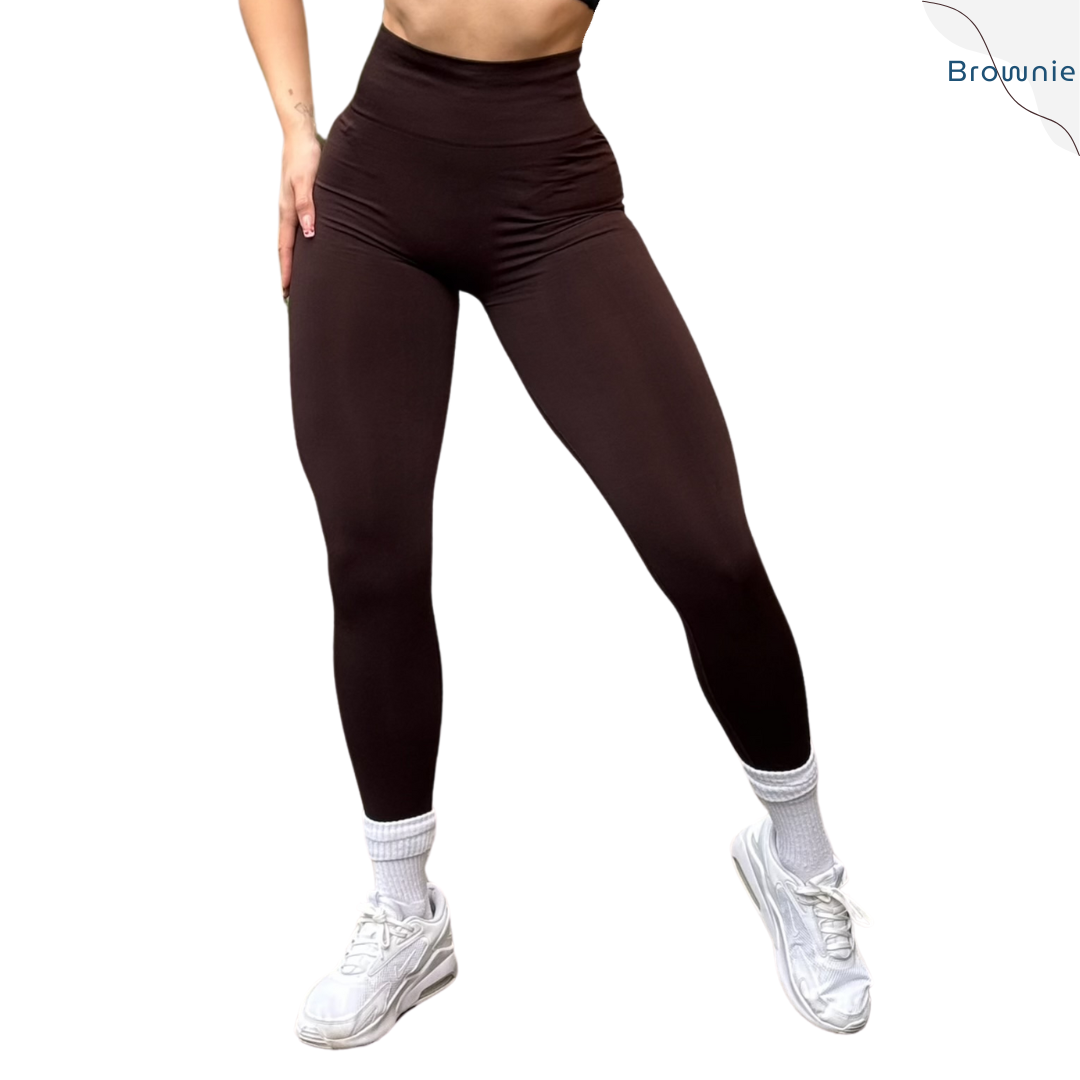Leggings Deportivos para Mujer Fitness: Seamless Efecto Push Up, Cintura Alta, Textil Tejido Liso Suave Transpirable, Varios Colores  | Adriana Olimpo