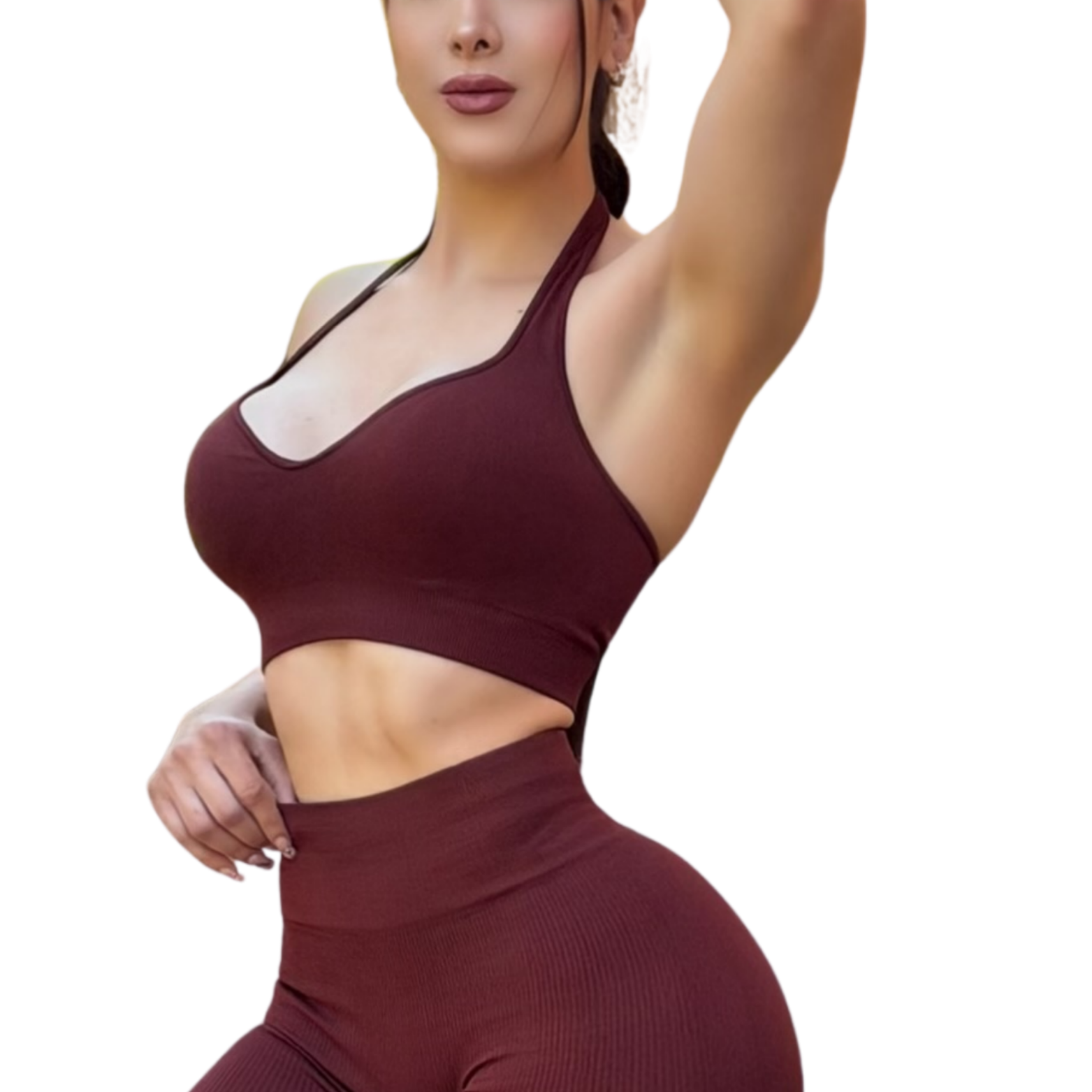 ADRIANAOLIMPO® | Top - Top Halter Deportivo | Dashian Slim – Burnt Merlot | Ropa deportiva para mujer Elite HotSale Blackfriaday Envío Gratis a México. Mayoreo Menudeo Ofertas Exclusivas