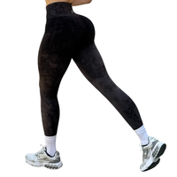 Leggings Burbuja + Push Up | Seamless Compresión - Negro Deslavado