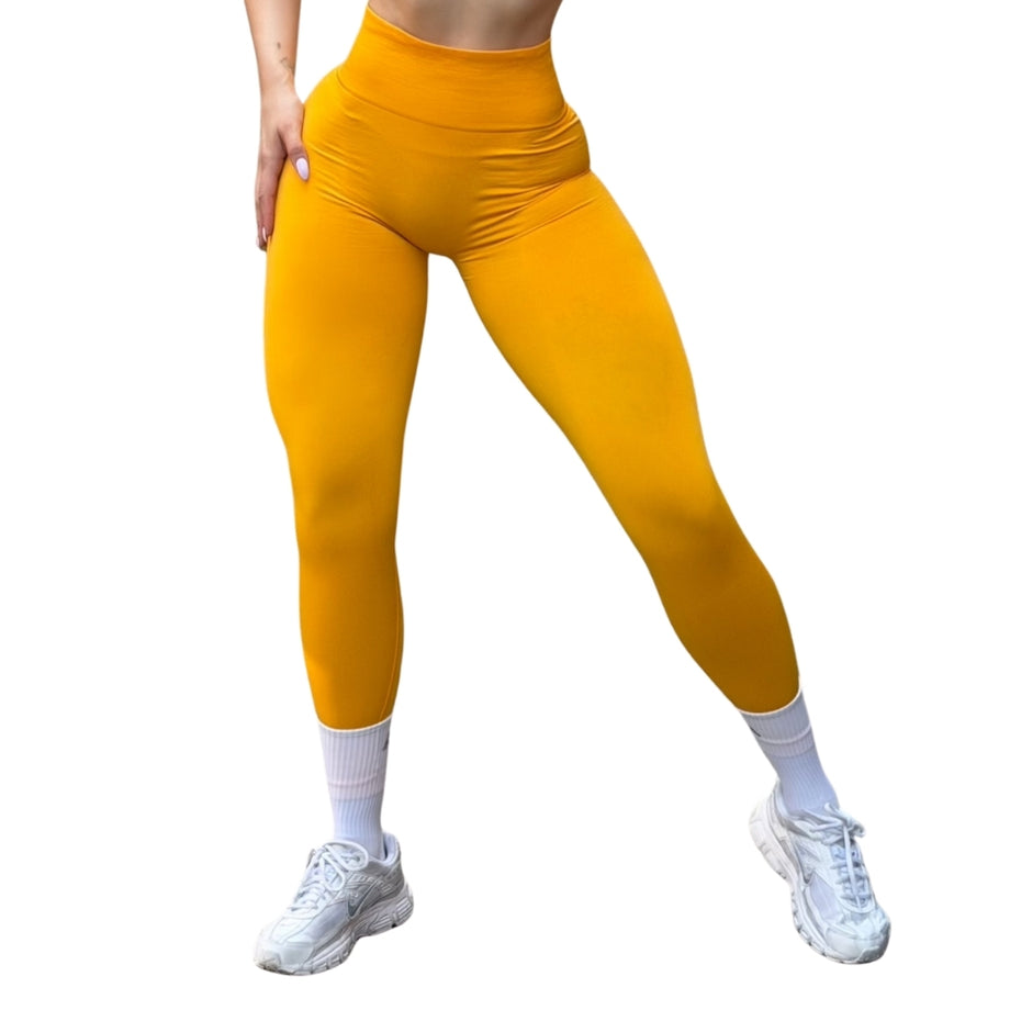 Leggings Burbuja + Push Up | Seamless Compresión - Canario