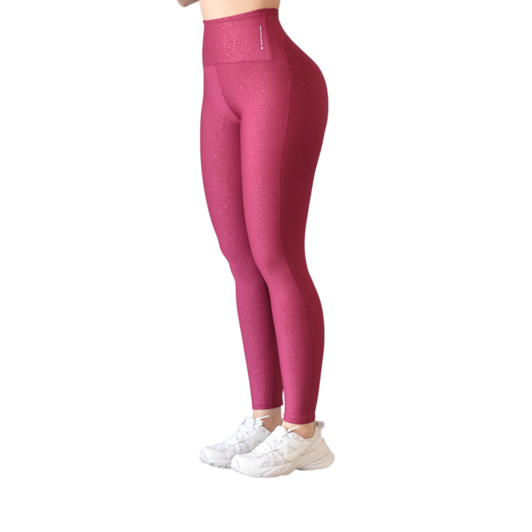 Leggings básico | Supplex Stretch, Relieves– frambuesa reptil