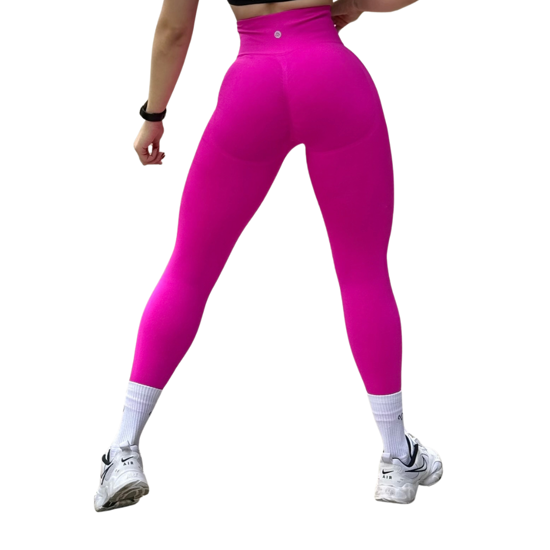 Leggings Burbuja + Push Up | Seamless Compresión - Rosa Barbie