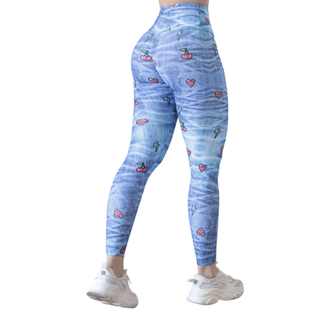 Leggings push up | Supplex Stretch, Liso Love – Mezclilla