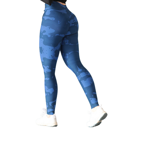 Leggings push up | Supplex Stretch, Liso Camu – Azul