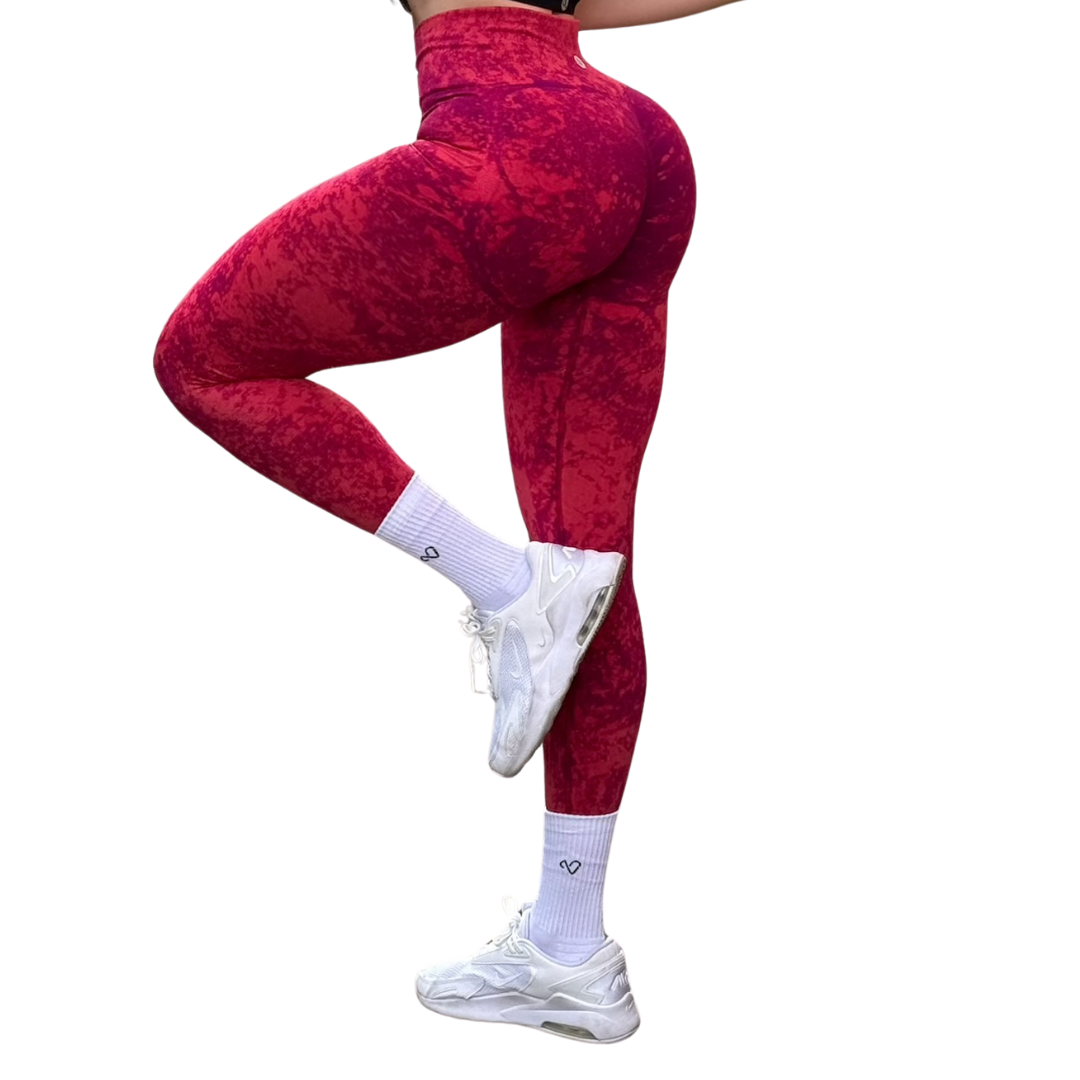 Leggings Burbuja + Push Up | Seamless Compresión - Orquidea Deslavado