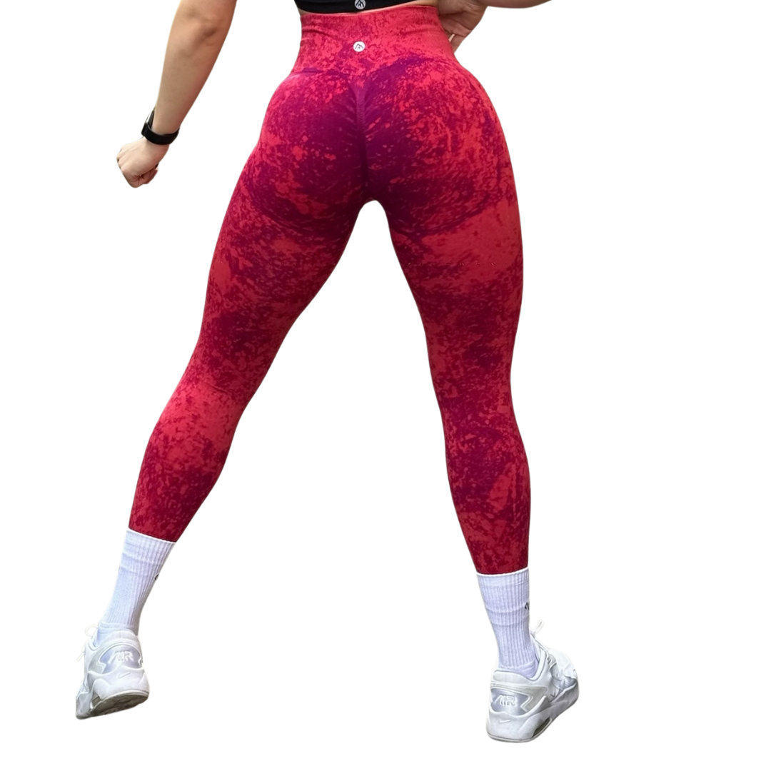 Leggings Burbuja + Push Up | Seamless Compresión - Orquidea Deslavado