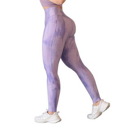 Leggings básico con bolsillos | Supplex Stretch, Liso Paint – Lila