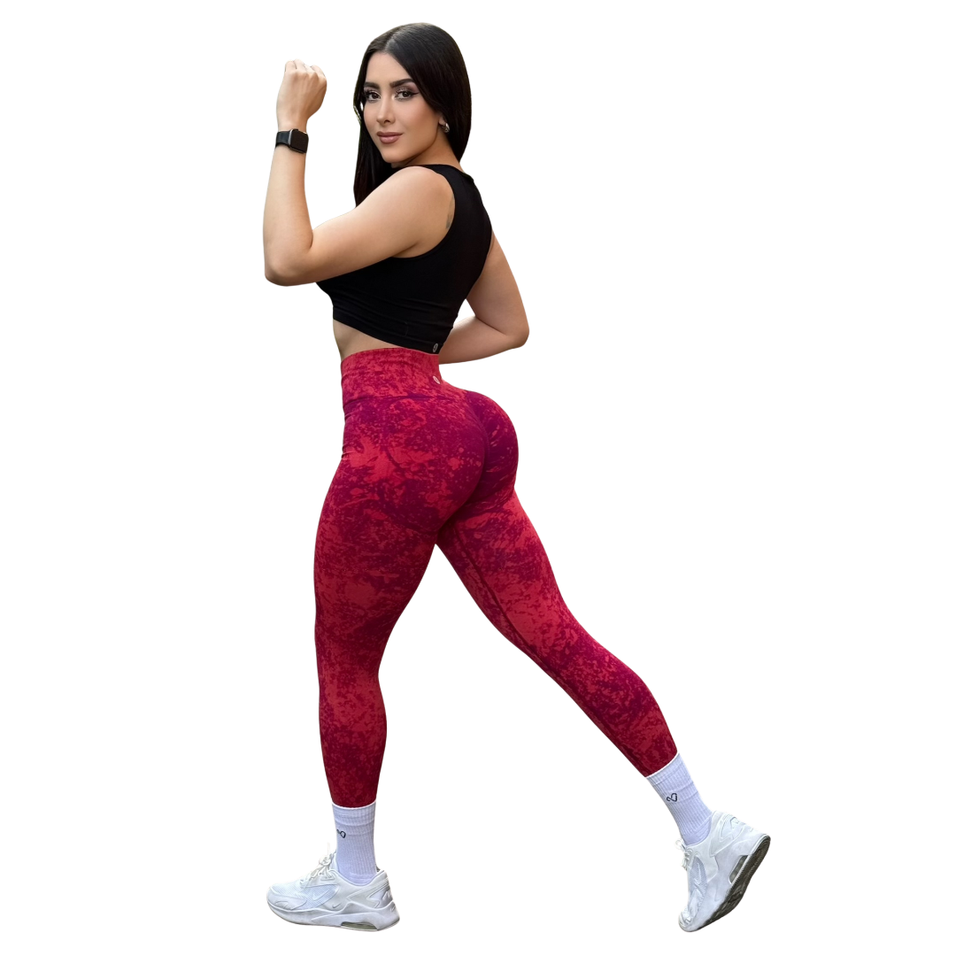 Leggings Burbuja + Push Up | Seamless Compresión - Orquidea Deslavado