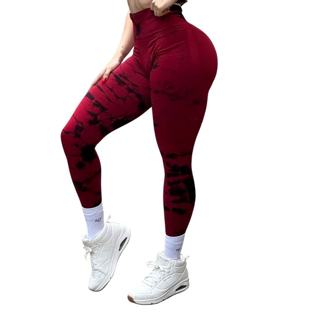 Leggings Burbuja + Push Up | Seamless Compresión – sangría y negro