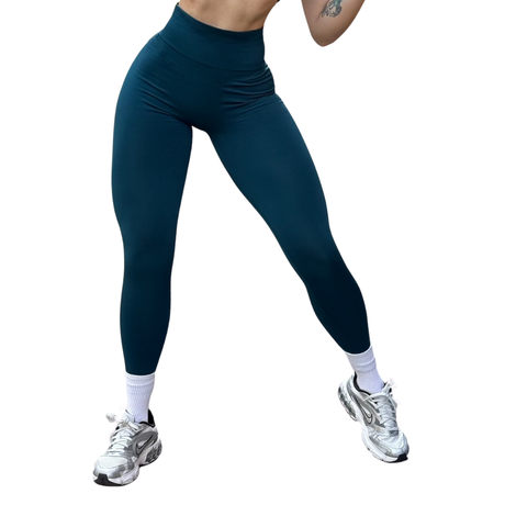 Leggings Burbuja + Push Up | Seamless Compresión - Petroleo