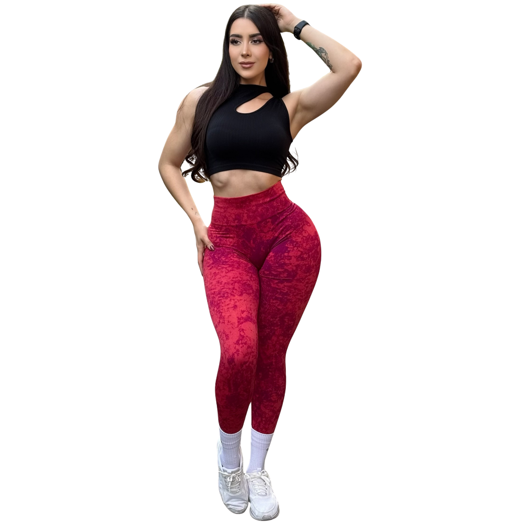 Leggings Burbuja + Push Up | Seamless Compresión - Orquidea Deslavado