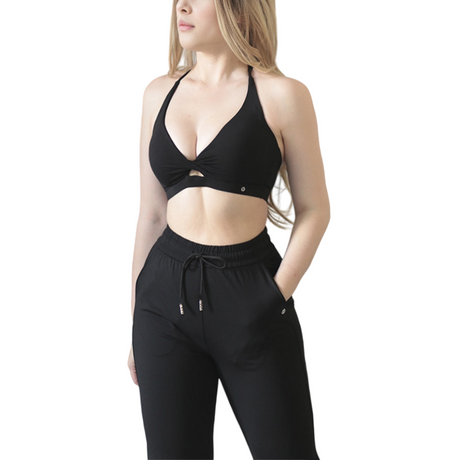 Top con copas | Alto Impacto, Liso – Negro (Copia)