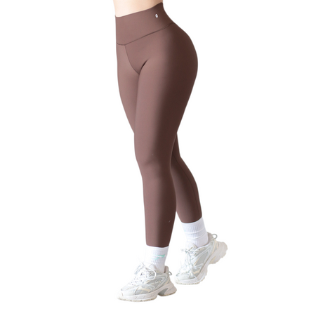Leggings push up | Supplex Stretch, Liso – Café