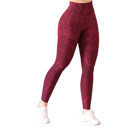 Leggings push up | Supplex Stretch, Liso craked – vino