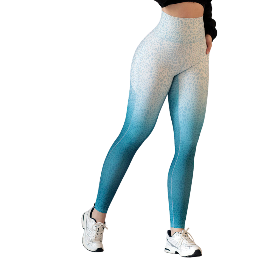 Leggings básico con bolsillos | Supplex Stretch, Liso – Azul degradada